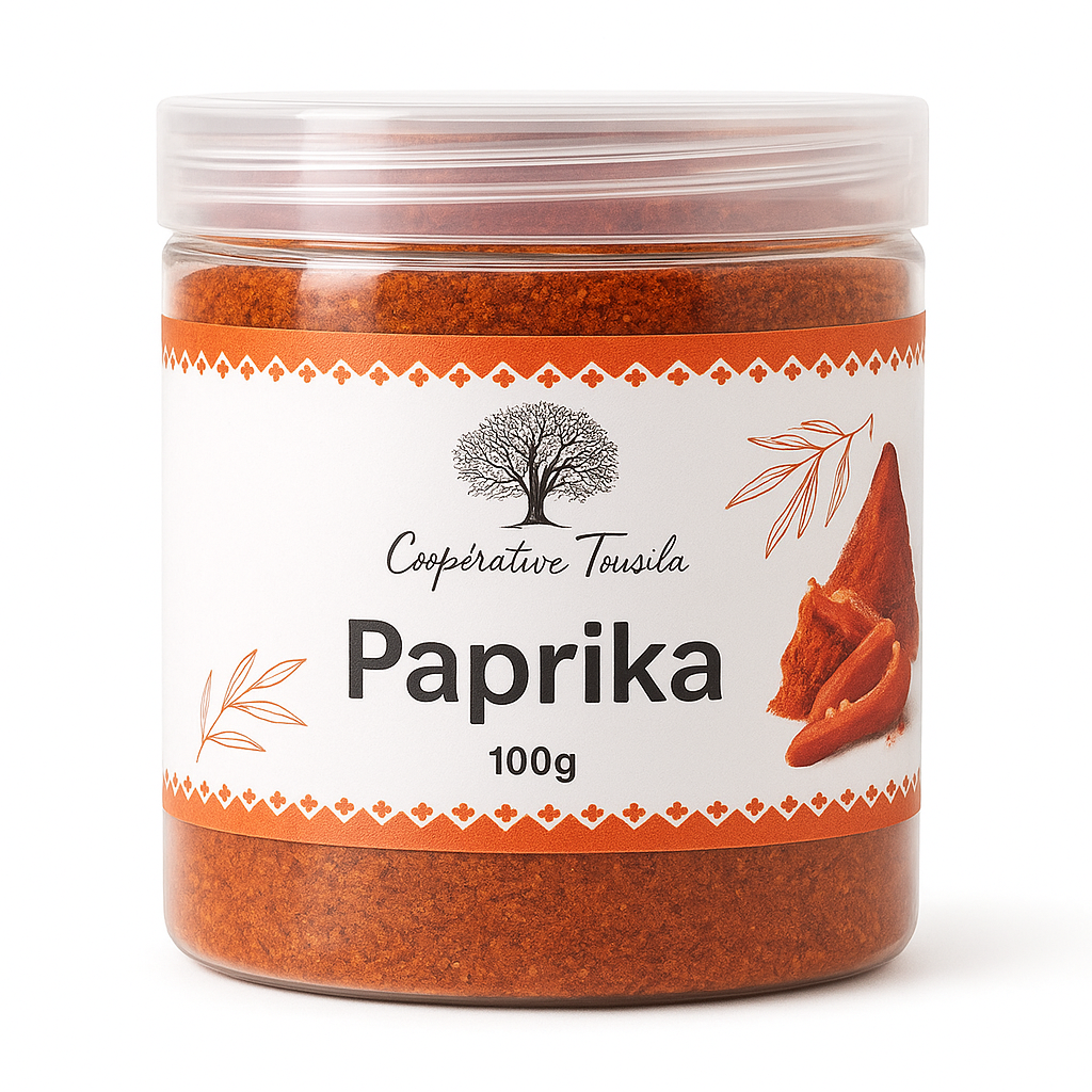 Paprika en poudre 100g – Épices naturelles de la Coopérative Touline