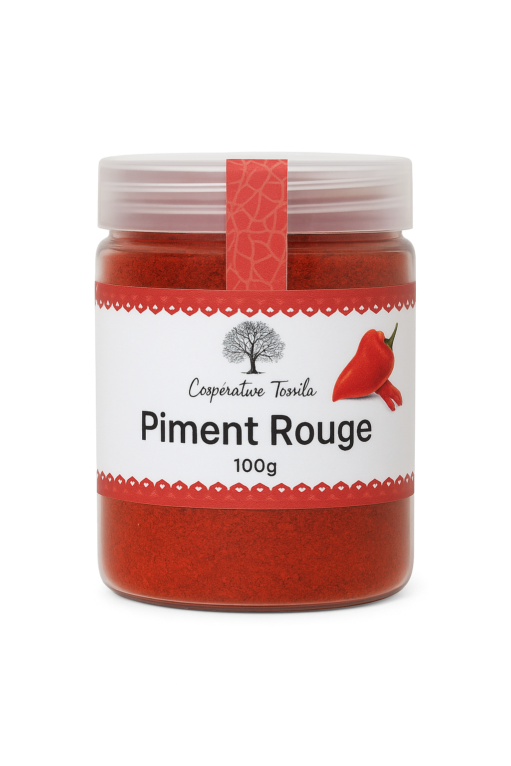 Piment Rouge en poudre – 100g (Coopérative Touline)