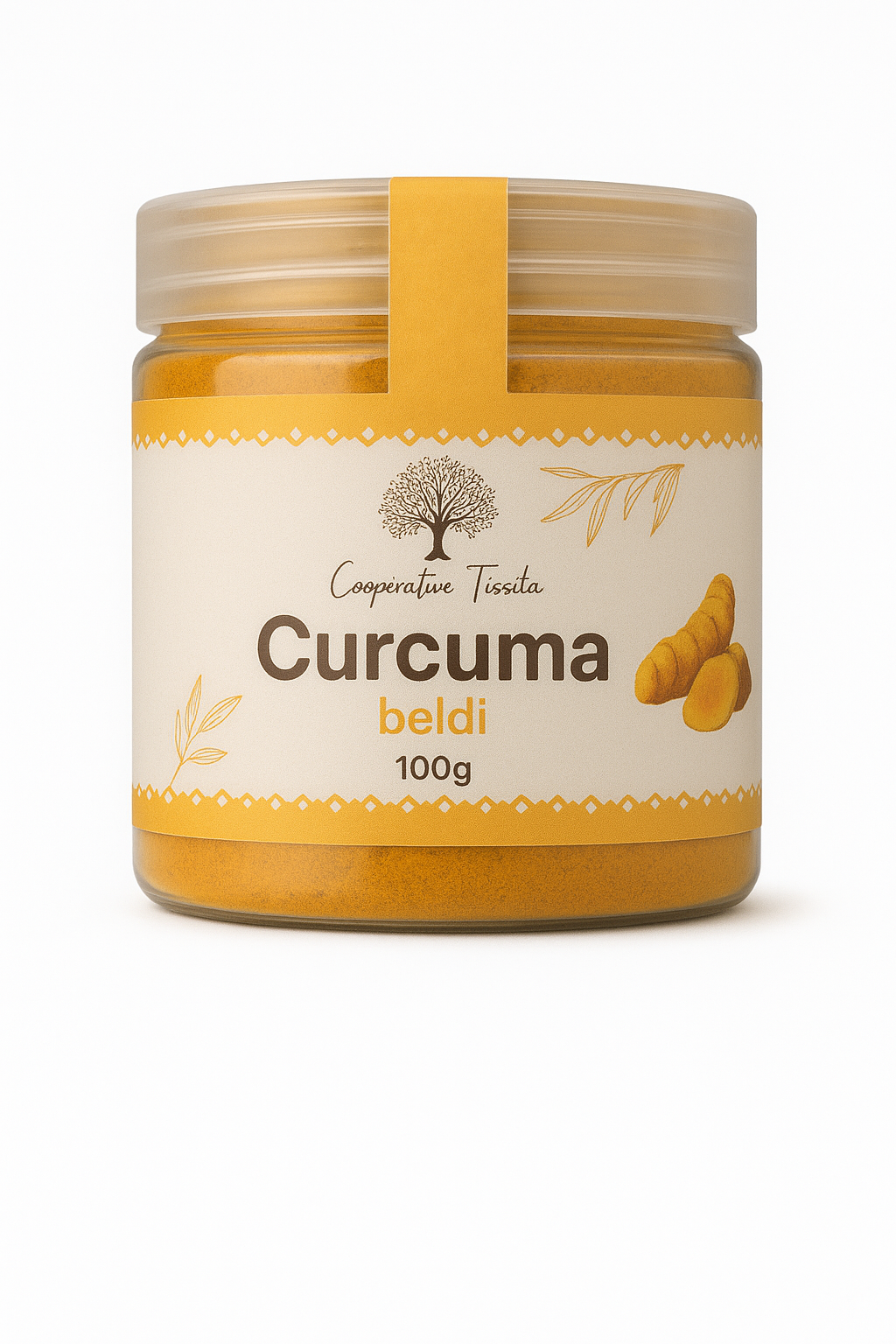 Curcuma beldi en poudre – 100g | Épice naturelle